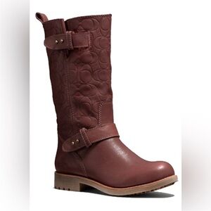 Coach Brown Moto Boots